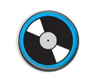 Vinyl (blue) - button