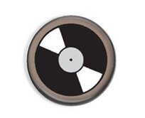 Vinyl (grey) - button