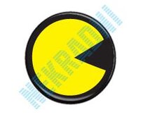 PacMan na černém pozadí - button