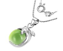 Zelená kulička - náhrdelník