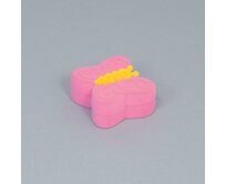 Růžový motýl - sametová krabička na šperky