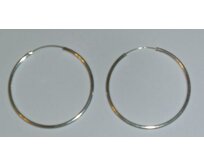 Silnější kruhy - 44mm - stříbrné náušnice