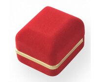 Sametová červená krabička na šperky s AU linkou