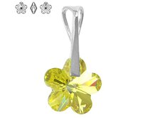 Přívěsek - Swarovski Flower 12mm Jonquil AB