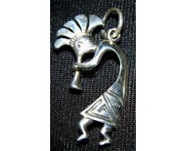 Velký přívěsek kokopelli - stříbrný přívěsek