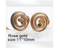 Spirála - náušnice ocel - Hmotnost: 2.3 g, 11*10mm, Růžová PVD vrstva