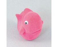 Sametová krabička na šperky - růžový delfín