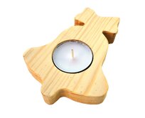 Svícen na 1 čajovou svíčku Dřevo: Borovice, Tvar: Zvonek