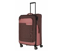 Cestovní kufr Travelite Viia 4W L růžová, Textil