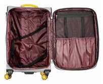 Cestovní kufr Snowball 4W L šedá, Textil