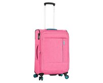 Cestovní kufr Snowball 4W M růžová, Textil