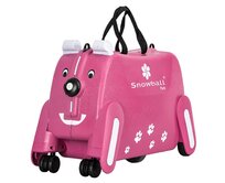 Dětský kufr Snowball DOG růžová, ABS / Polykarbonát