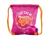 Baagl Sáček na obuv Supergirl - Stay calm růžová, Textil