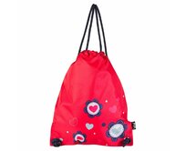 BAAGL Sáček na obuv Sovičky-Flowers červená, Textil