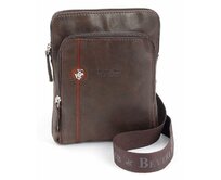 Beverly Hills Polo Club Taška crossbody kožená BHPC Explore S hnědá, Kůže