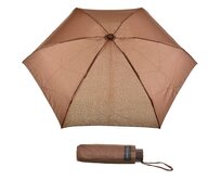 Deštník Snowball mini aluminium hnědá, Textil