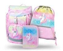 Baagl Školní set Rainbow Unicorn růžová, Textil