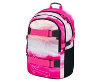 BAAGL Školní batoh Skate Pink Stripes růžová, Textil