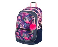 BAAGL Školní batoh Flamingo modrá, Textil