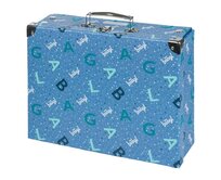 BAAGL Skládací školní kufřík Logo modrý s kováním modrá, papír