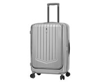 Cestovní kufr Snowball 4W M stříbrná, Polykarbonát