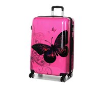 Cestovní kufr Madisson 4W FLY M růžová, ABS / Polykarbonát