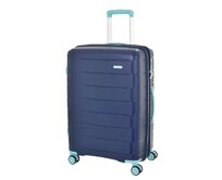 Cestovní kufr Snowball 4W PP M modrá, Polypropylen
