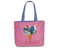 Plážová taška Fabrizio Summer růžová, Textil
