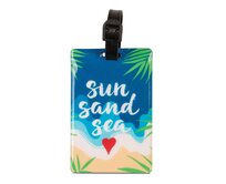 Jmenovka Fabrizio Sun Sand Sea modrá, PVC