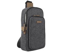 Batoh Bugatti Luce cross šedá, Textil