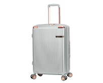 Cestovní kufr Snowball Shine 4W M šedá, Polykarbonát
