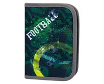 BAAGL Školní penál klasik dvě chlopně Fotbal zelená, Textil