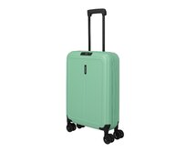 Cestovní kufr Travelite Basics 4W S skládací zelená, Polykarbonát