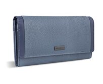 Dámská peněženka Bugatti Sina zip L Flap modrá, Kůže
