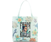 Skládací nákupní taška Frida Kahlo zelená, Textil