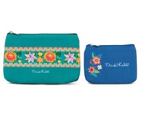 Set 2ks kosmetických tašek Frida Kahlo S,L petrolejová, Textil