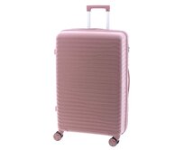 Cestovní kufr John Travel Arcadia 4W L růžová, Polypropylen