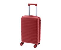 Cestovní kufr John Travel Arcadia 4W S červená, Polypropylen