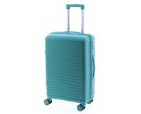 Cestovní kufr John Travel Arcadia 4W M tyrkysová, Polypropylen