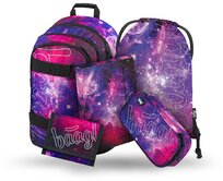 Baagl Školní set Skate Galaxy II fialová, Textil