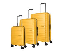 Cestovní kufry set 3ks Travelite Trient S,M,L Žlutá, Polypropylen