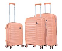 Cestovní kufry set 3ks Madisson Linea EXP S,M,L růžová, Polypropylen