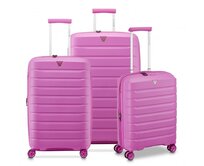 Cestovní kufry set 3ks Roncato B-FLYING S,M,L růžová, Polypropylen