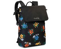 Dámský batůžek Frida Kahlo flowers černá, Textil