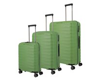 Cestovní kufry set 3ks Travelite Mooby S,M,L zelená, Polypropylen