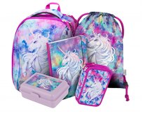 Baagl Školní set Shelly Jednorožec II fialová, Textil