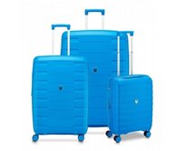 Cestovní kufry set 3ks Roncato Skyline 2.0 S,M,L modrá, Polypropylen