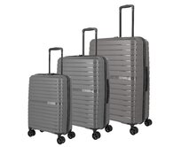 Cestovní kufry set 3ks Travelite Trient S,M,L antracitová, Polypropylen