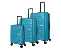 Cestovní kufry set 3ks Travelite Trient S,M,L petrolejová, Polypropylen