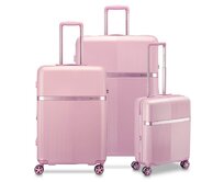 Cestovní kufry set 3ks Roncato AIRGLAM S,M,L růžová, ABS / Polykarbonát